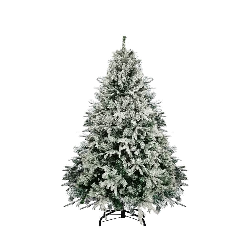 Christmas Tree 1.8M 6Ft Fairy Lights Snow Flocked Xmas Ornaments Decor