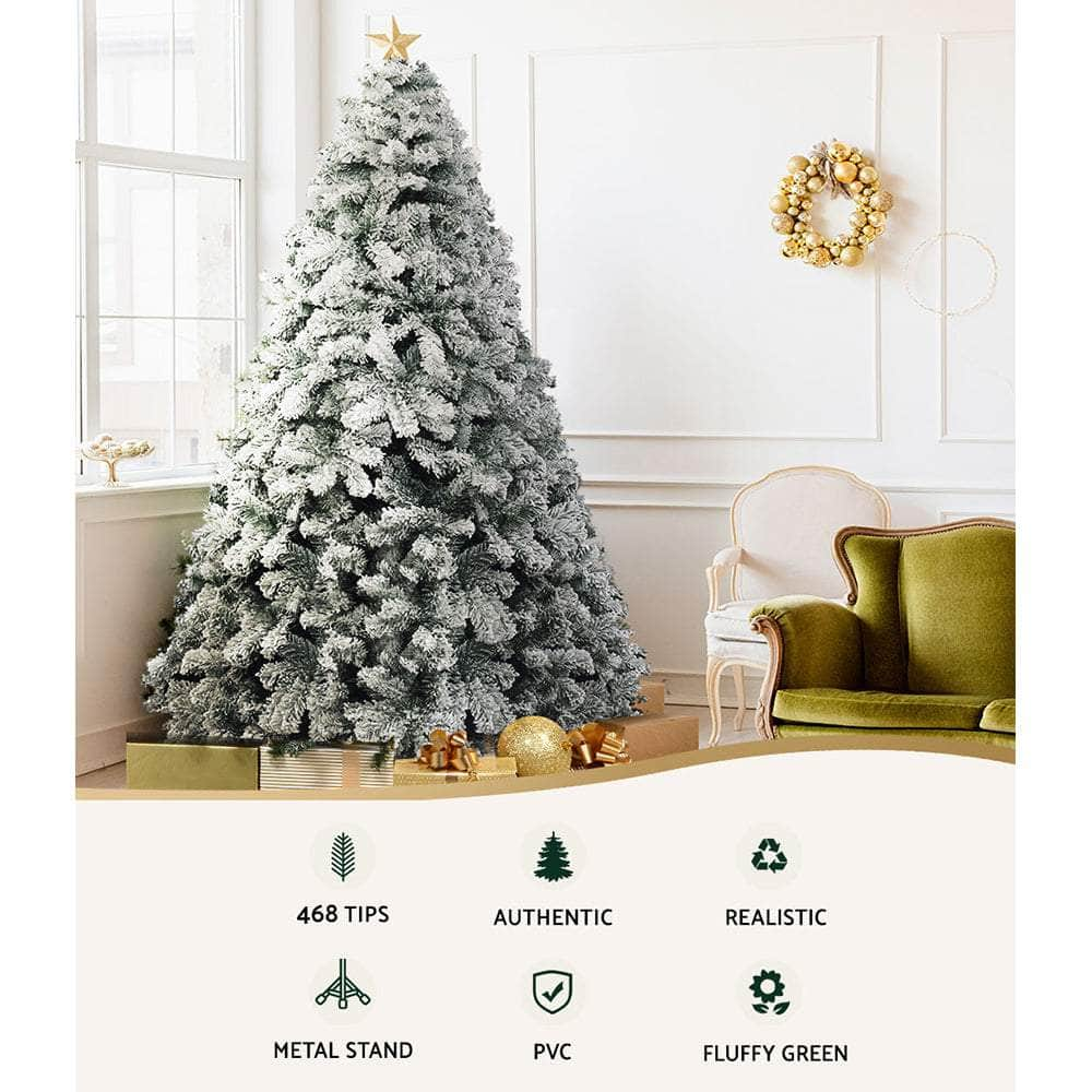 Christmas Tree 1.8m Snow Flocked Xmas Tree Decorations 468 Tips