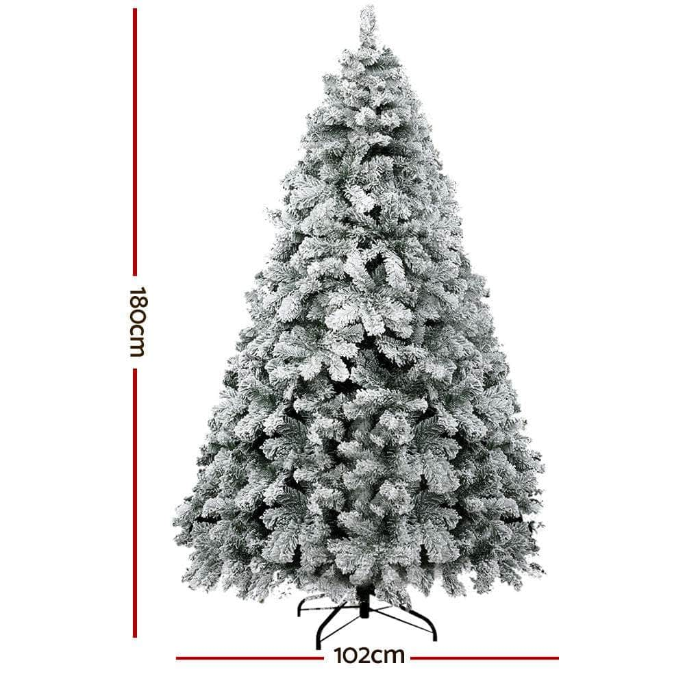 Christmas Tree 1.8m Snow Flocked Xmas Tree Decorations 468 Tips