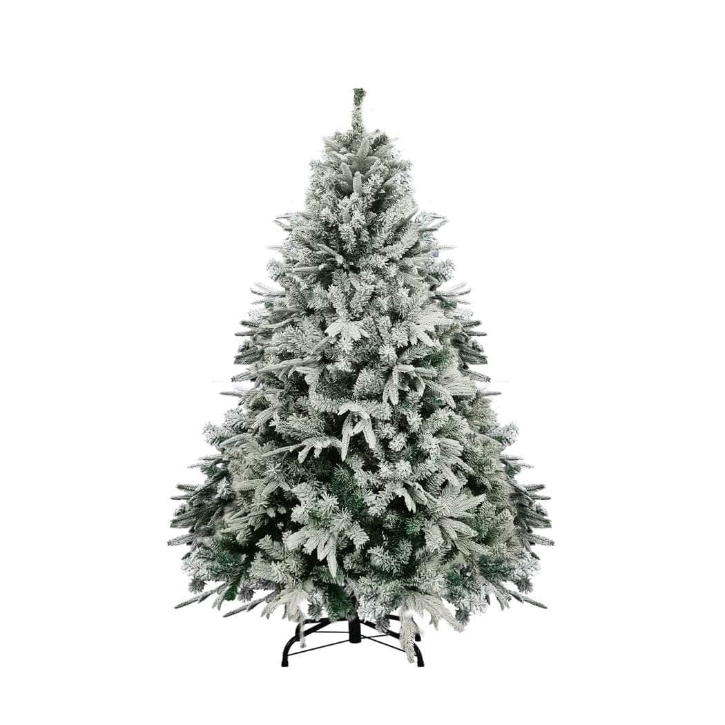 Christmas Tree 2.1M 7Ft Fairy Lights Snow Flocked Xmas Ornaments Decor