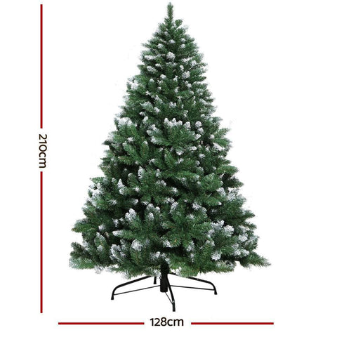 Christmas Tree 2.1m Snowy Xmas Tree Decoration 905 Tips