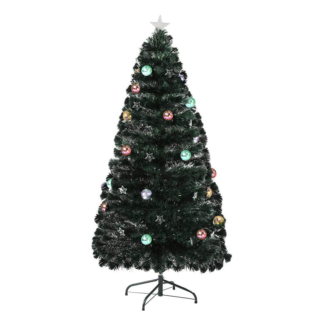 Christmas Tree 2.4M 8Ft Xmas Decorations Fibre Optic Multicolour Lights