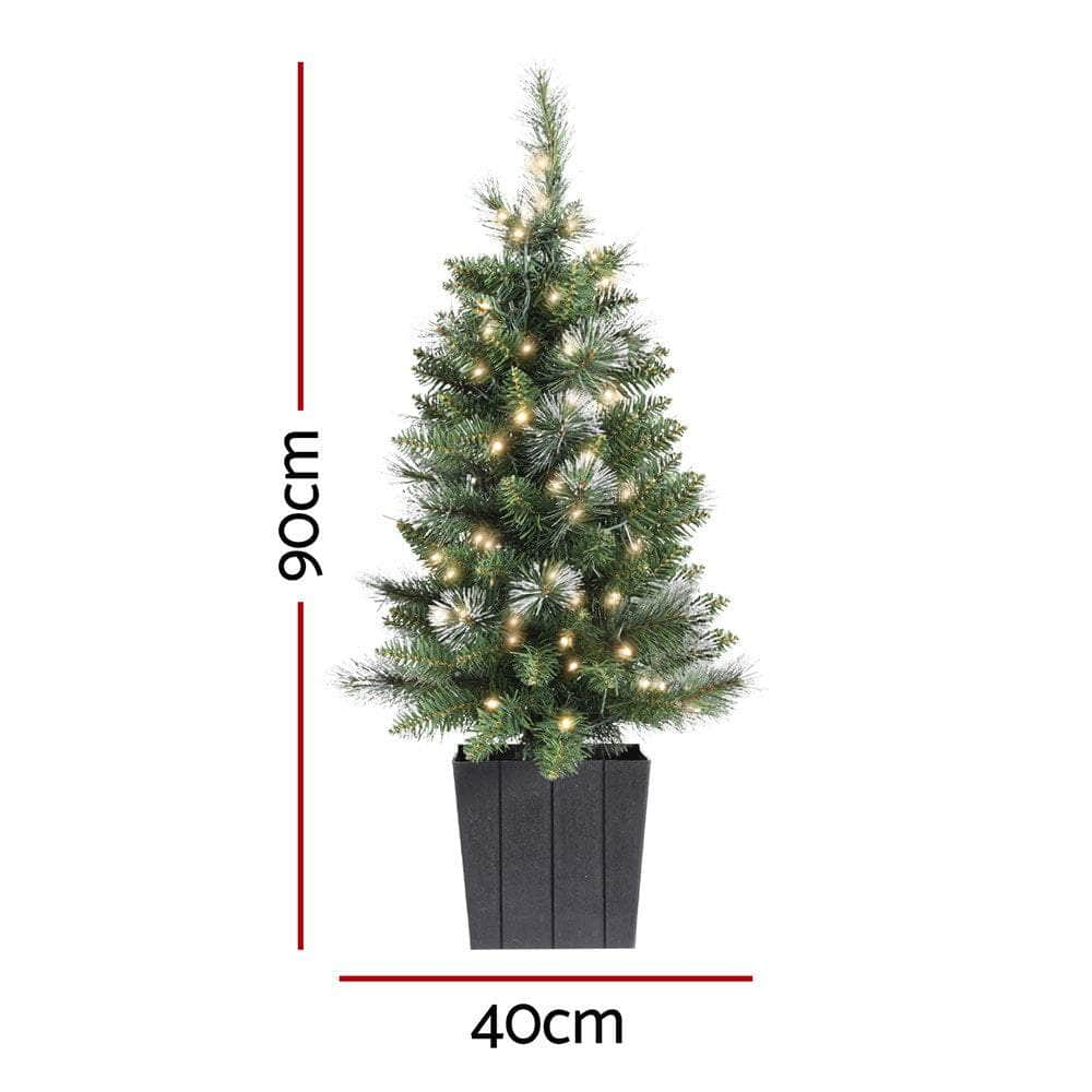 Christmas Tree 90cm Potted Xmas Tree Party Decorations