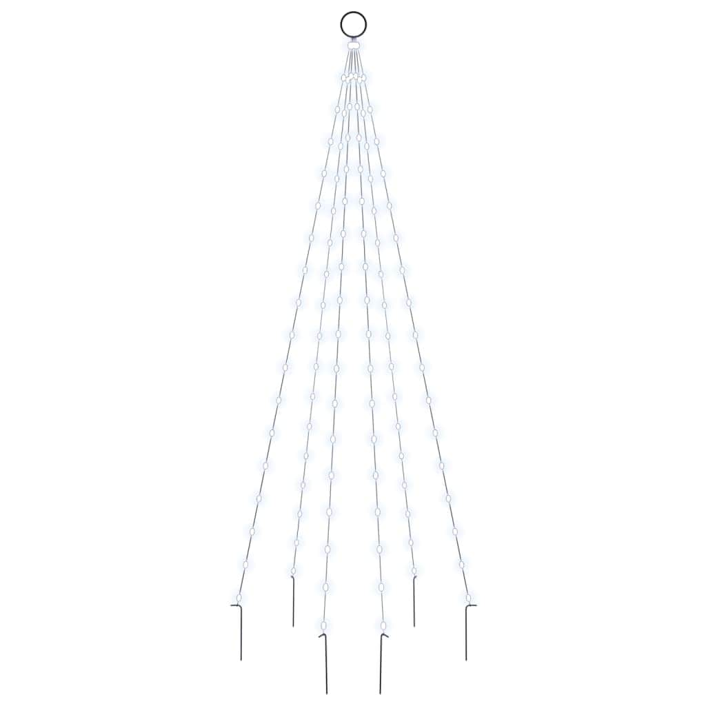 Christmas Tree on Flagpole Cold white 108 LEDs