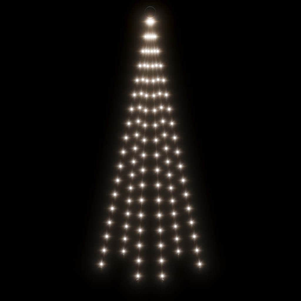 Christmas Tree on Flagpole Cold white 108 LEDs