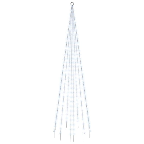 Christmas Tree on Flagpole Cold white 310 LEDs