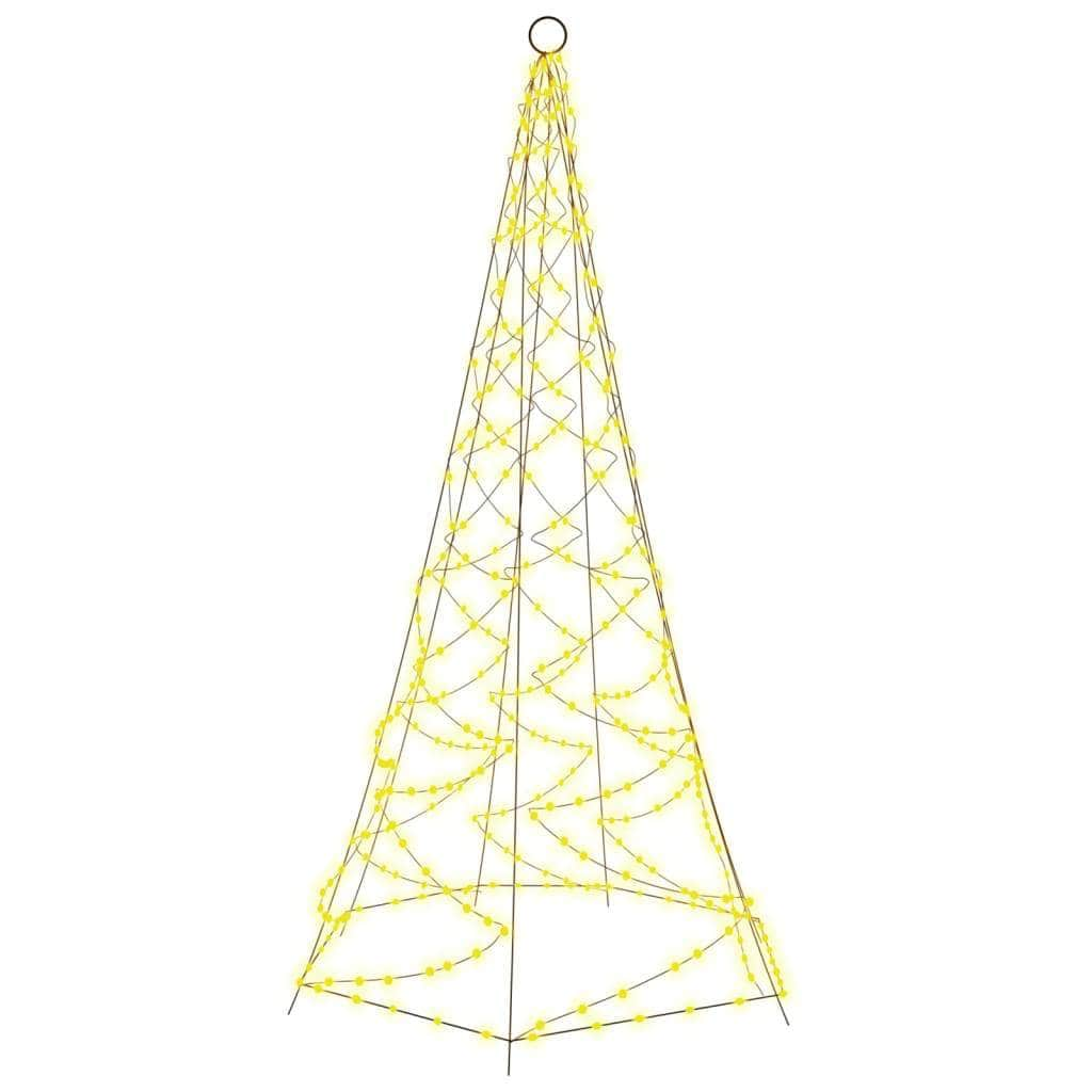 Christmas Tree on Flagpole Warm White 200 LEDs