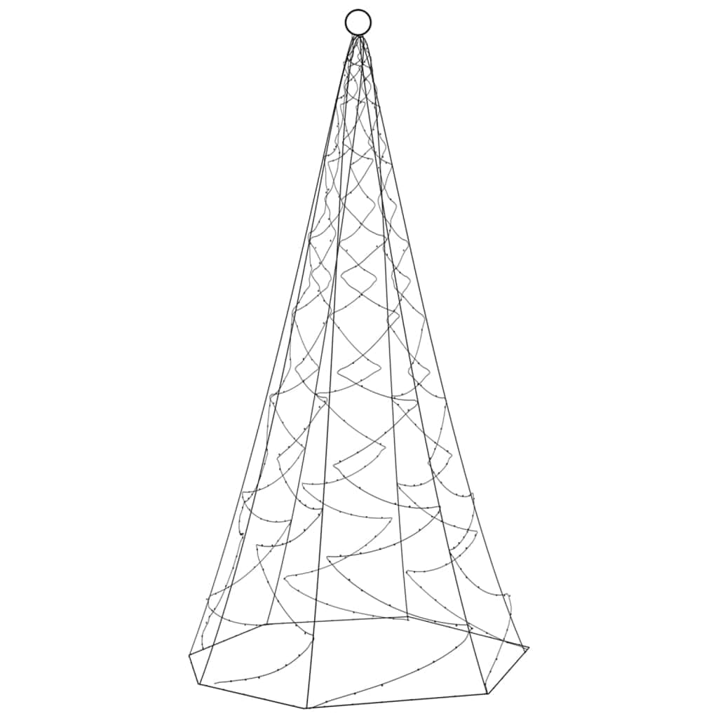 Christmas Tree on Flagpole Warm White 200 LEDs