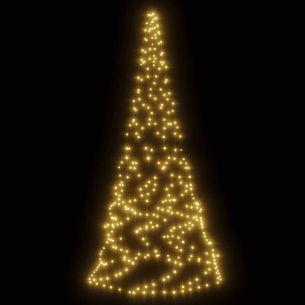 Christmas Tree on Flagpole Warm White 200 LEDs