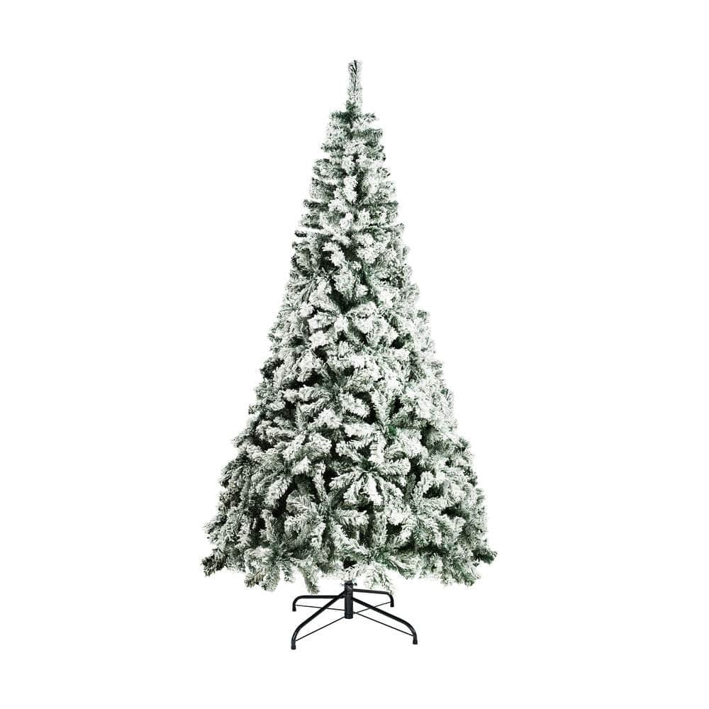 Christmas Tree Snow Flocked Xmas Decorations Home Decor Green