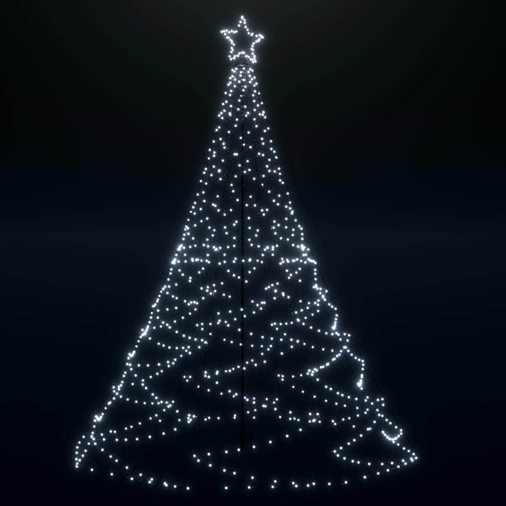 Christmas Tree with Spike Cold white 1400 LEDs