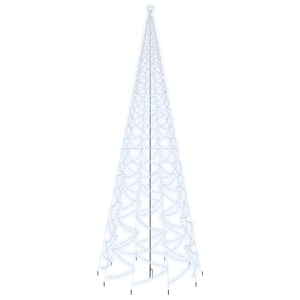 Christmas Tree with Spike Cold White 3000 LEDs 800 cm