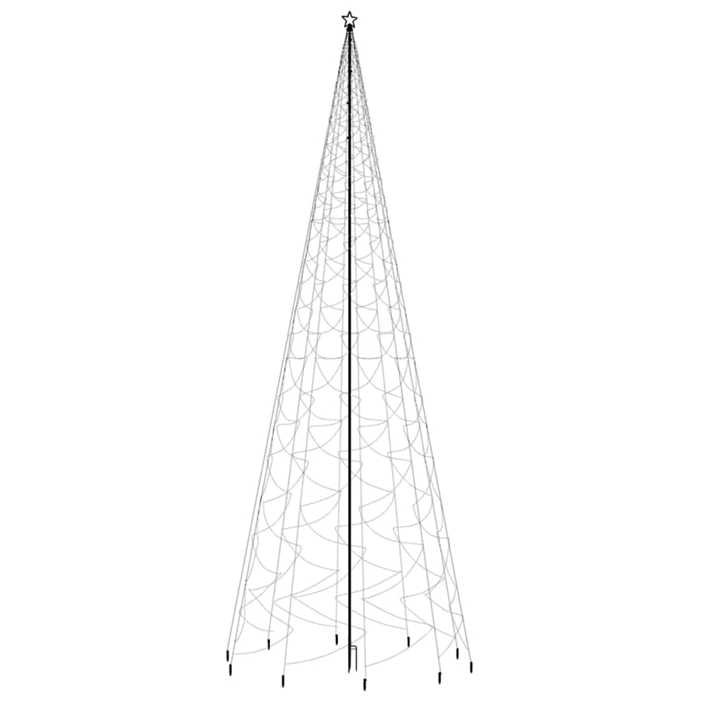 Christmas Tree with Spike Cold White 3000 LEDs 800 cm