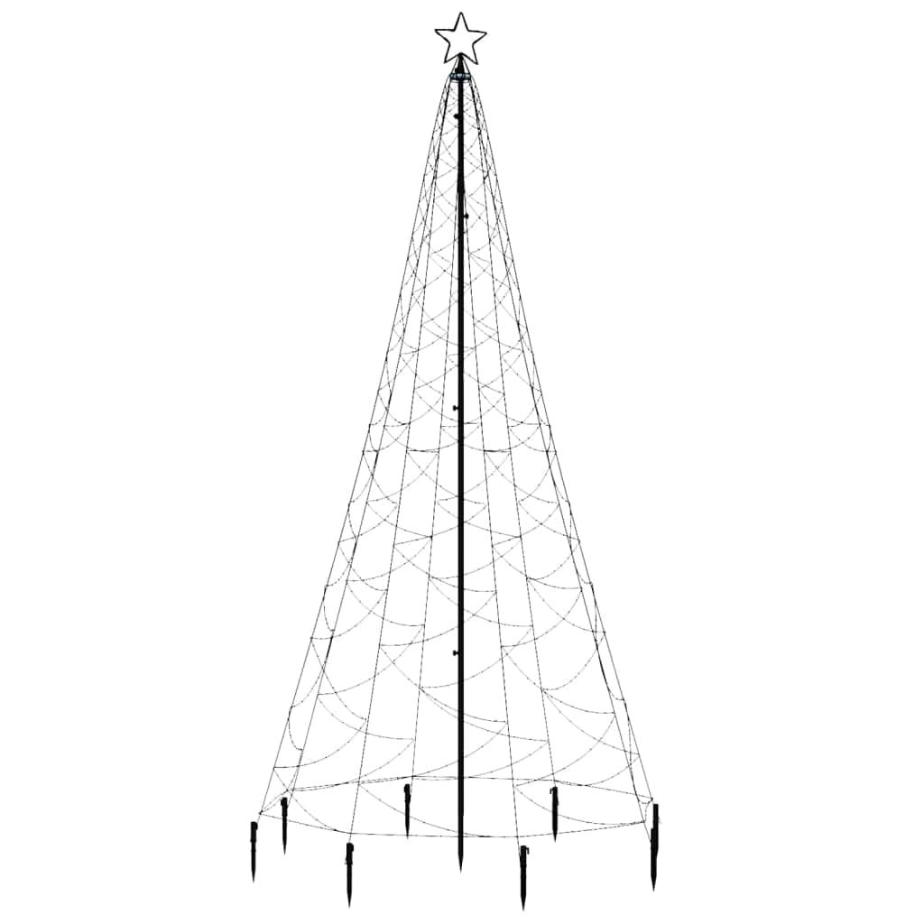 Christmas Tree with Spike Cold White 500 LEDs 300 cm