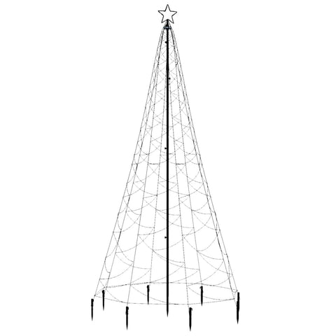 Christmas Tree with Spike Cold White 500 LEDs 300 cm