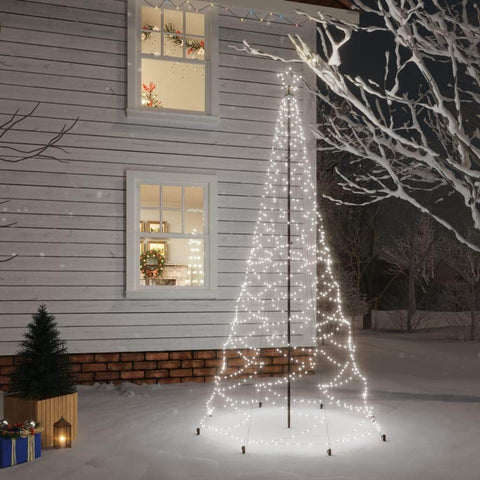 Christmas Tree with Spike Cold White 500 LEDs 300 cm