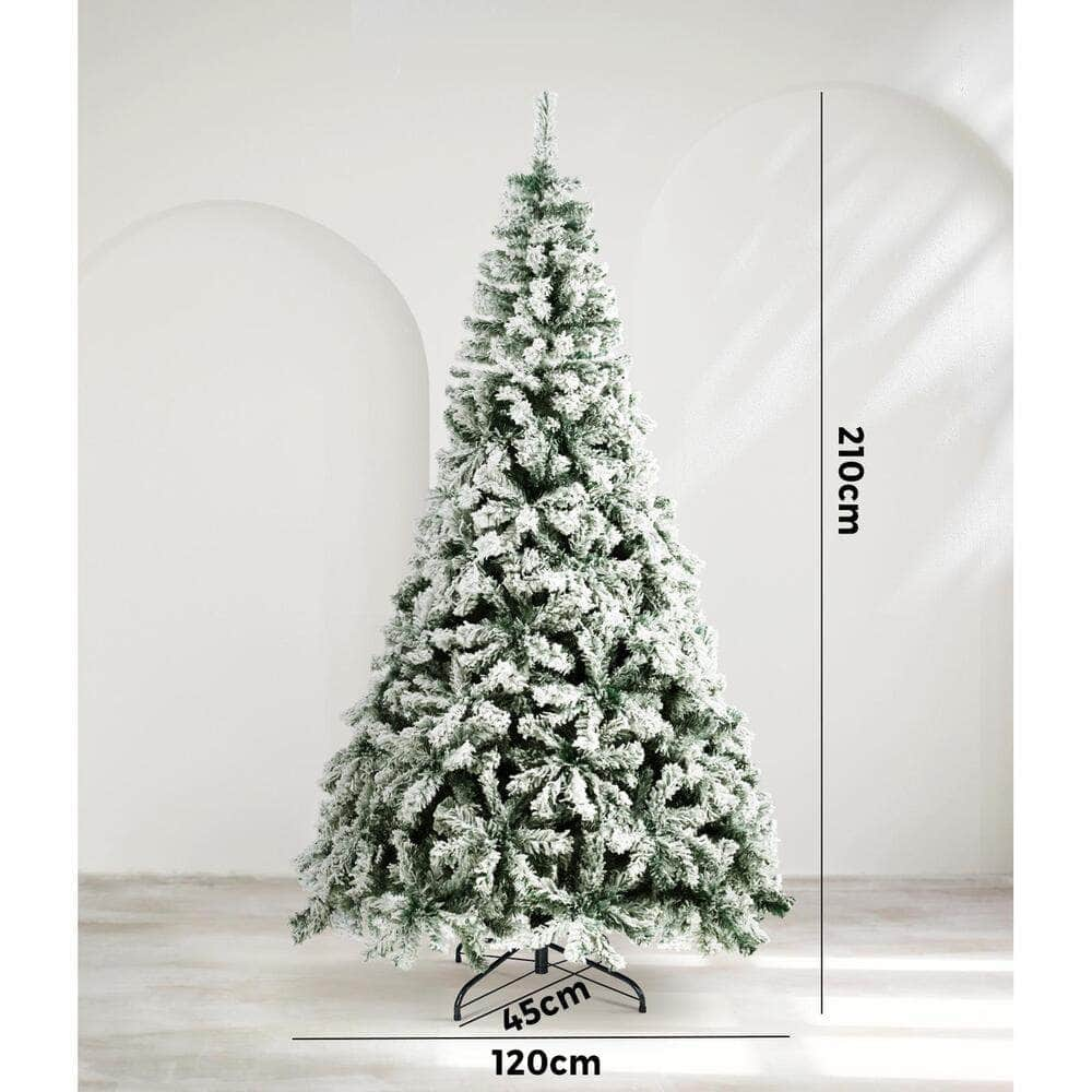 Christmas Tree Xmas Trees Decorations White Snow Flocked