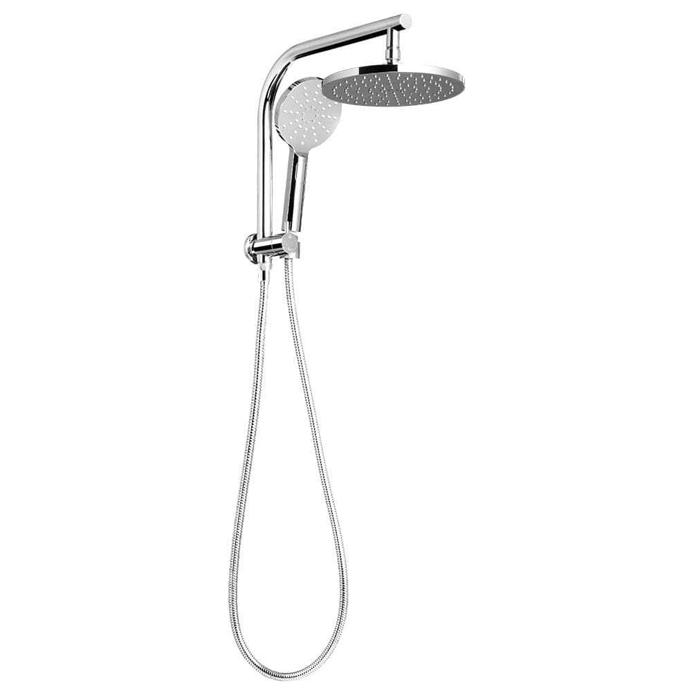 Chrome Handheld Round High Pressure Rain Shower Head Set