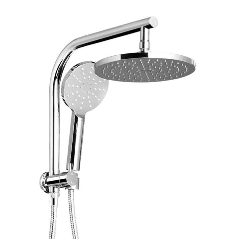 Chrome Handheld Round High Pressure Rain Shower Head Set