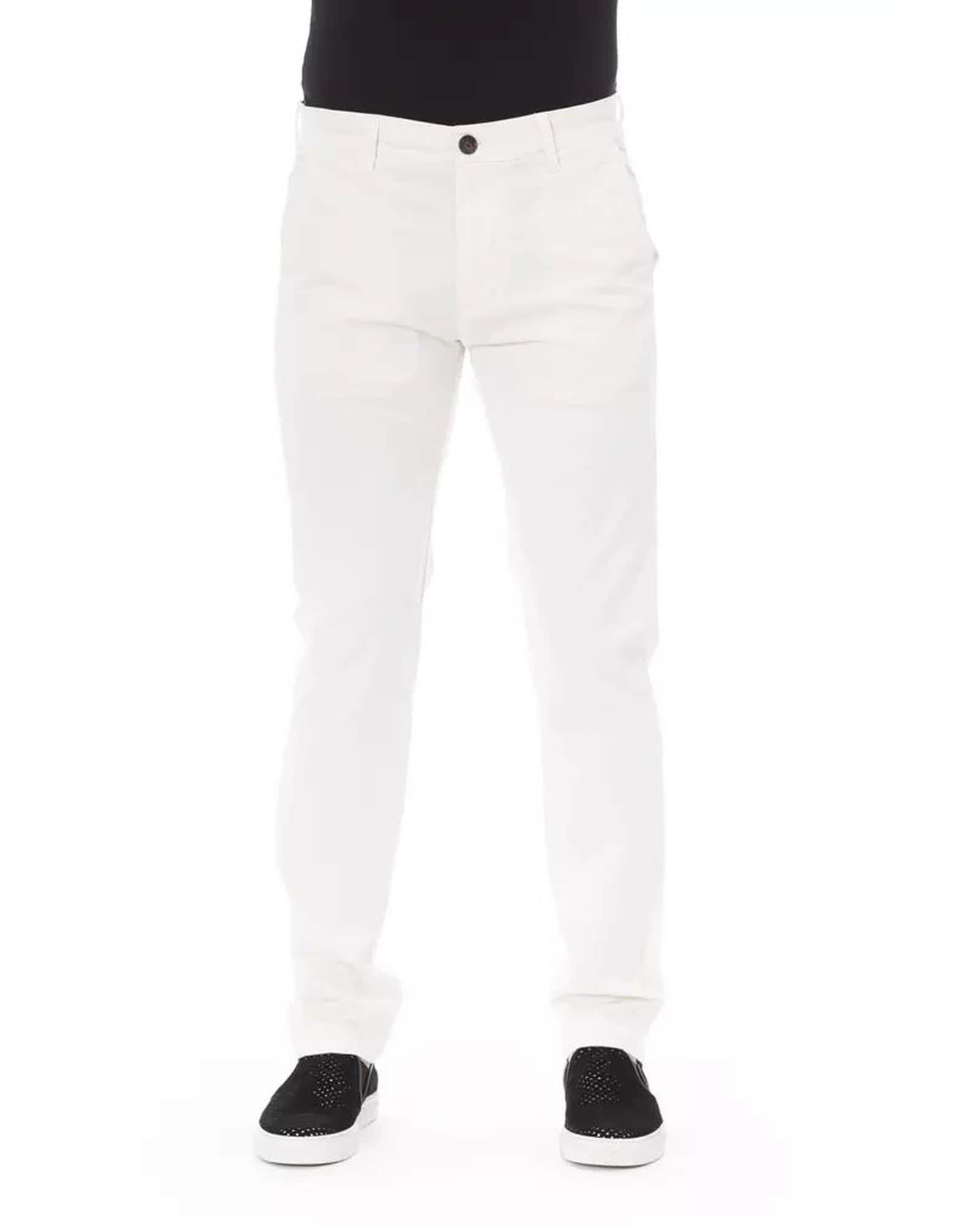 Classic Baldinini Trend Men's White Cotton Jeans & Pant