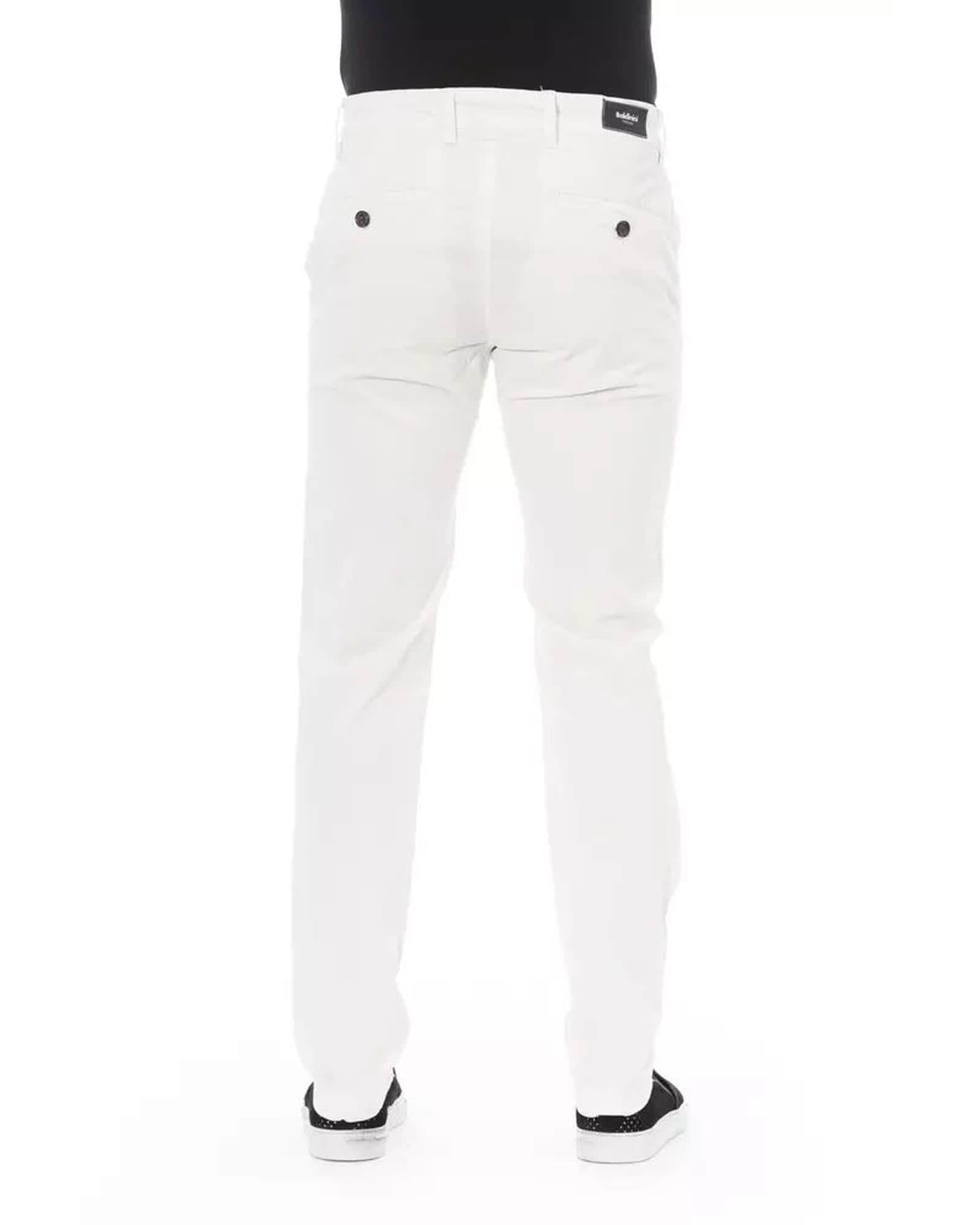 Classic Baldinini Trend Men's White Cotton Jeans & Pant