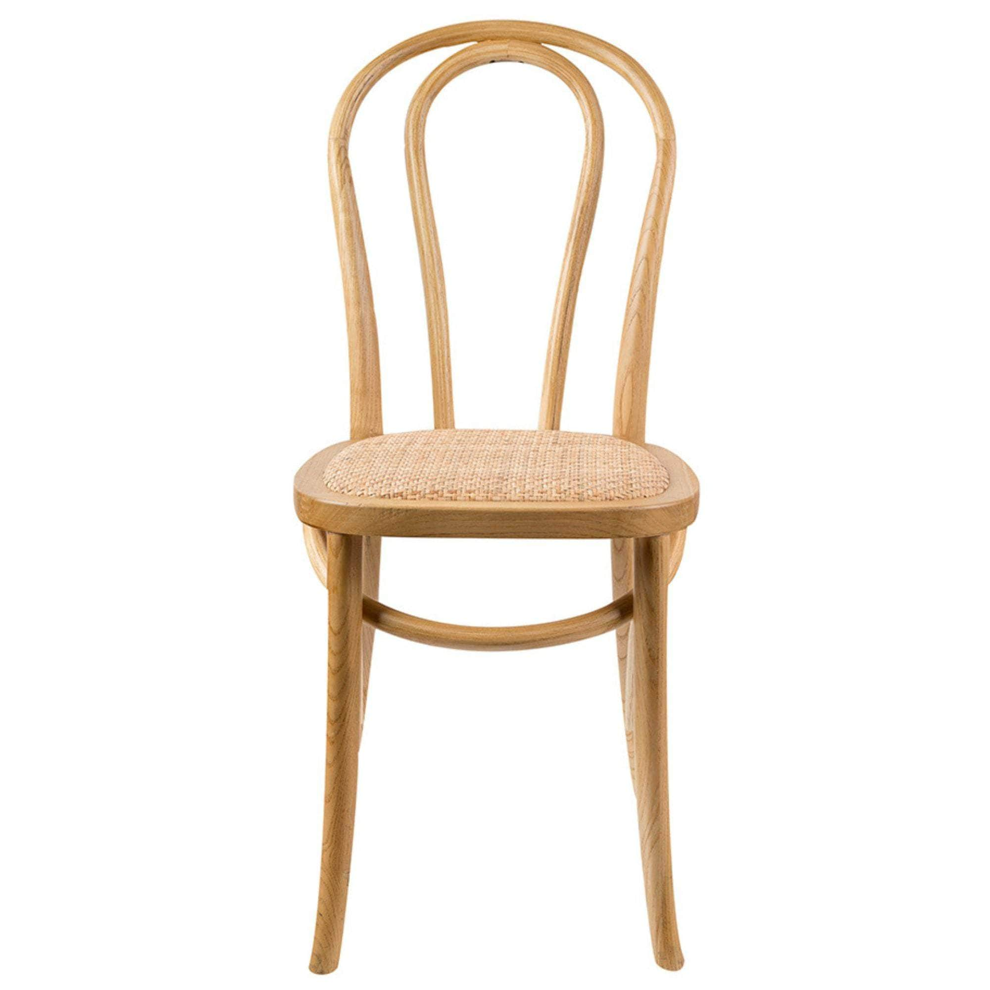 Classic Wooden Dining Chairs: Set of 4/6 with Rattan Seats - Oak Finish