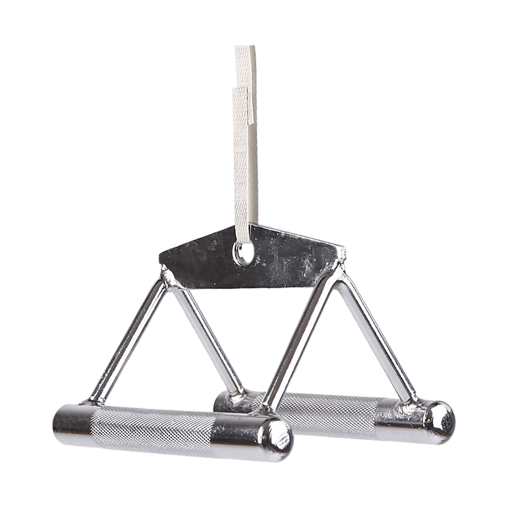 Close Grip Seated Row Handle Bar Triangle Cable Attachment