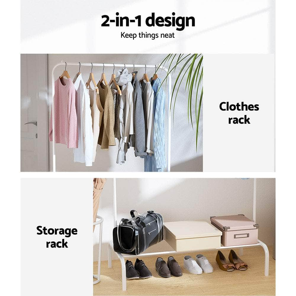 Clothes Rack Coat Hat Hook Hanger Garment Rail Display Stand Storage