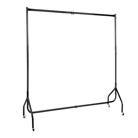 Clothes Rack Airer Coat Stand 6FT Rail Wheels