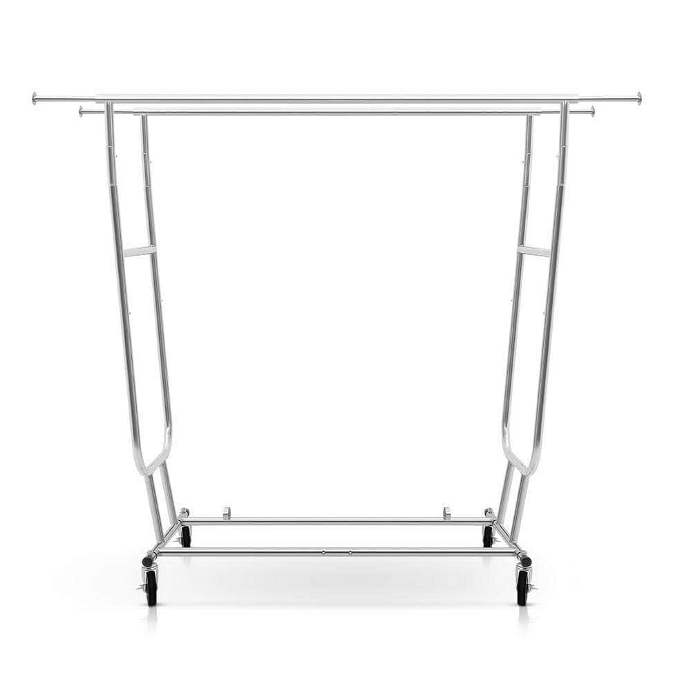 Clothes Rack Double Rail Coat Stand Adjustable Hanger