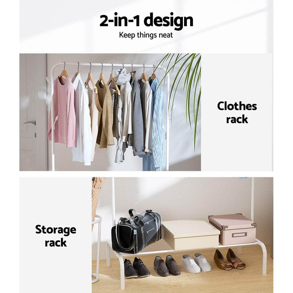 Clothes Rack Garment Rail Coat Hat Hanger Storage Display Stand