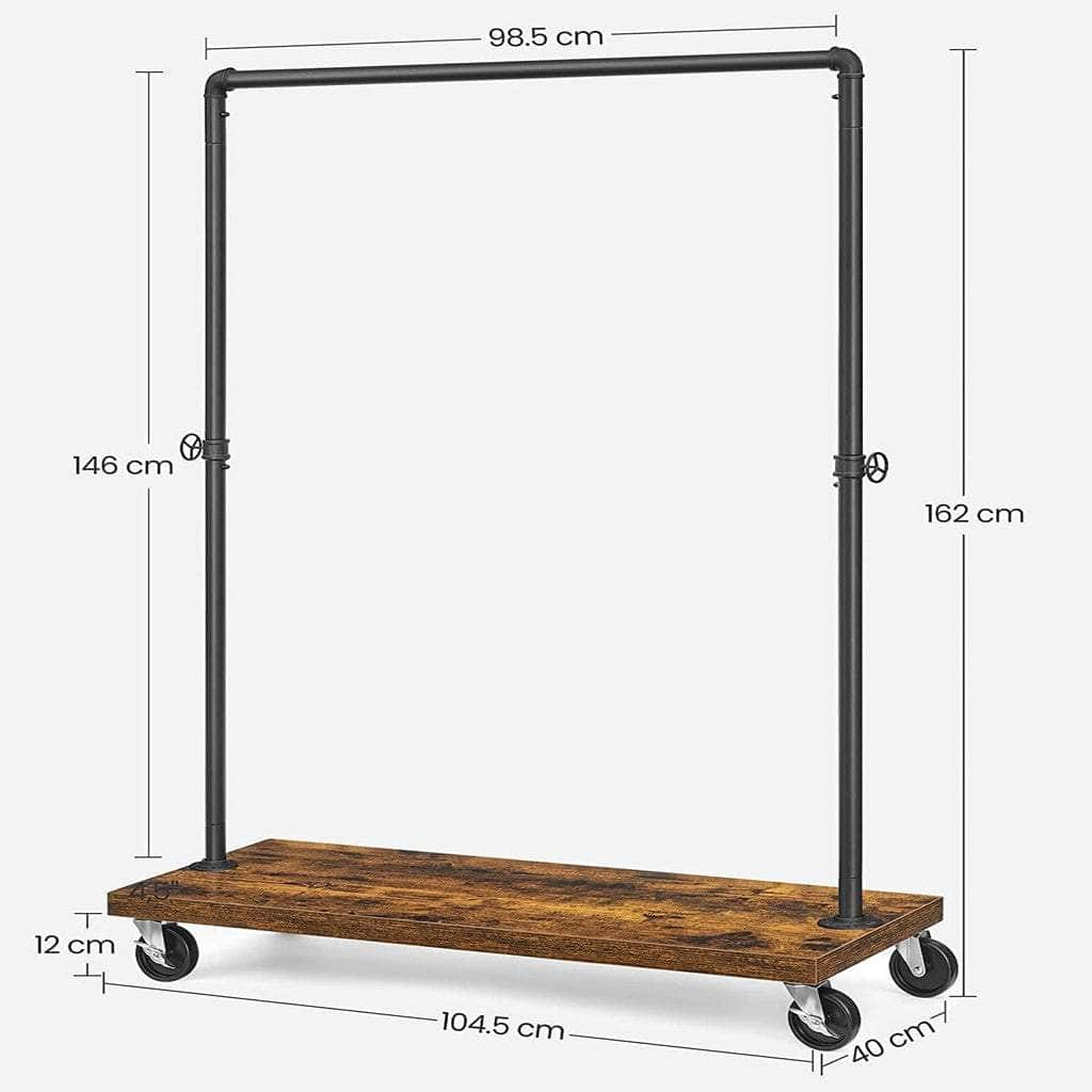 Clothes Rack Rustic Brown And Black Hsr65Bxv1