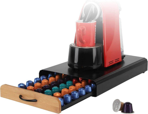 Coffee Pods Holder Storage Drawer Compatible with 60 Nespresso Pods