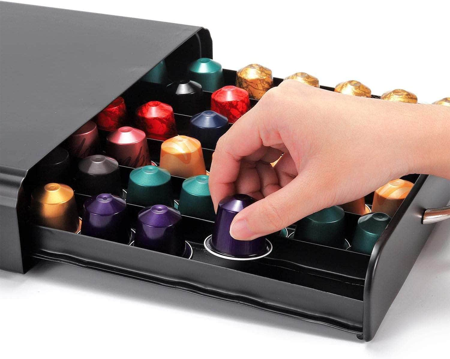 Coffee Pods Holder Storage Drawer Compatible with 60 Nespresso Pods