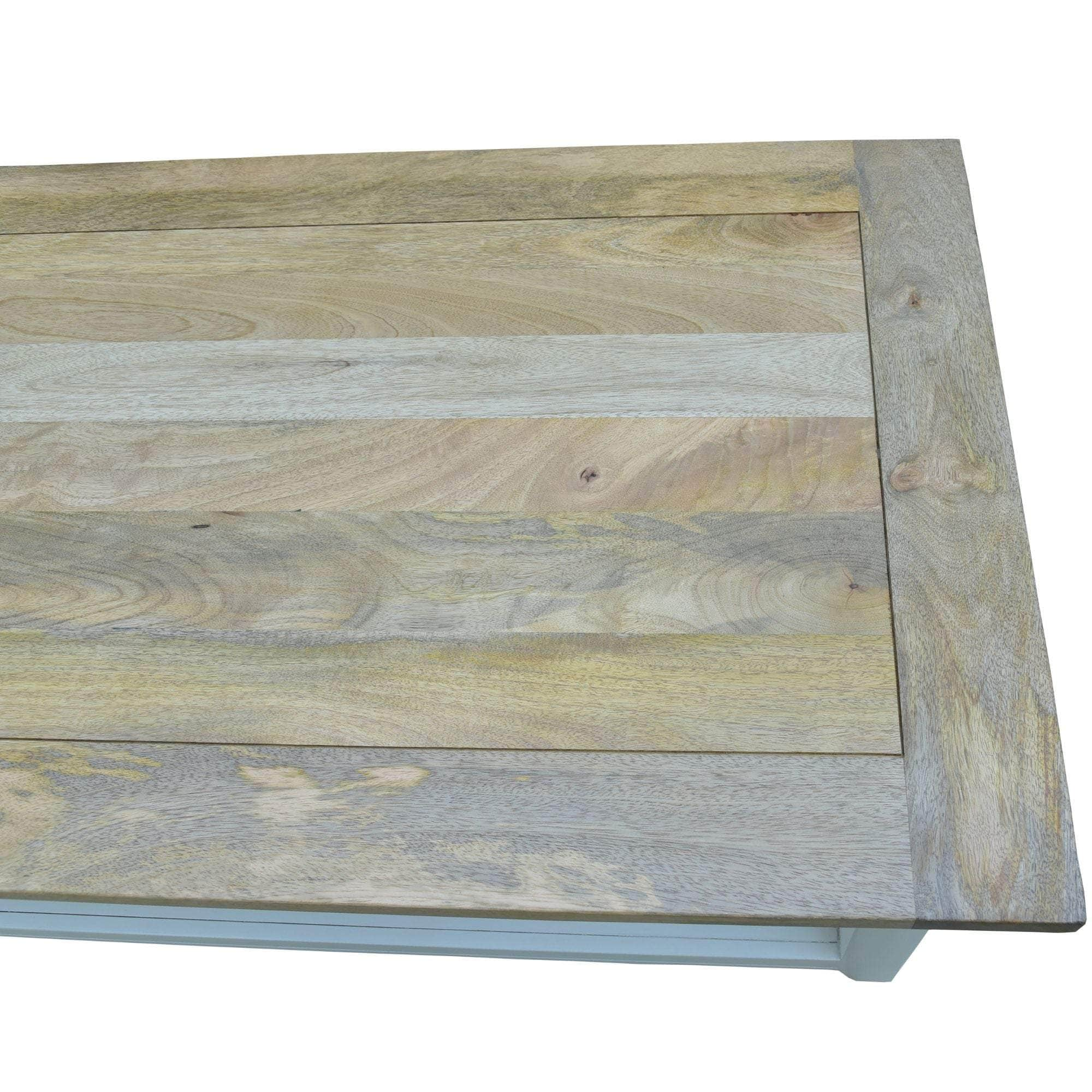 Coffee Table 130Cm 4 Drawers Solid Mango Wood Modern Furniture