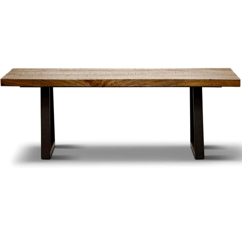 Coffee Table 130Cm Live Edge Solid Mango Wood Unique Furniture - Natural