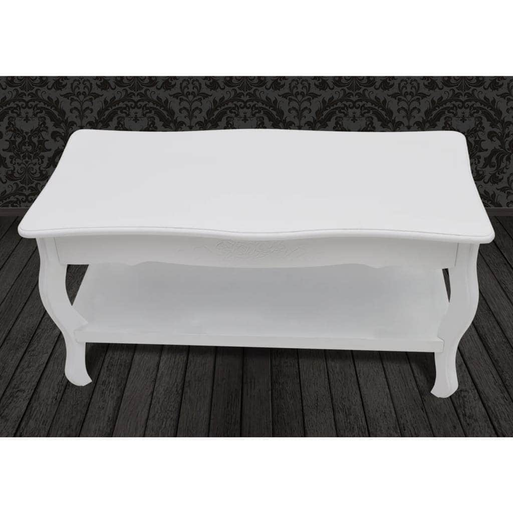 Coffee Table 2 Tiers MDF White