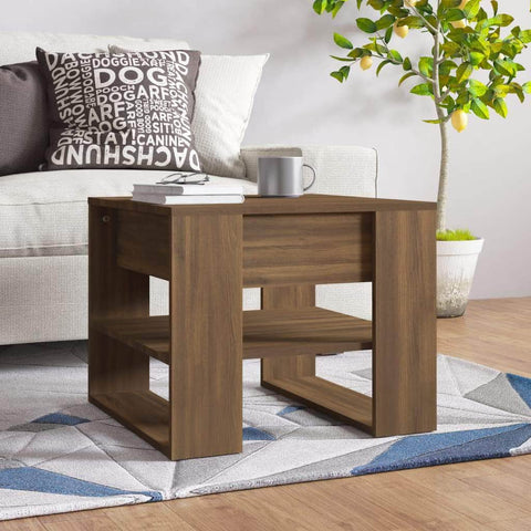 Coffee Table Brown Oak Engineered Wood