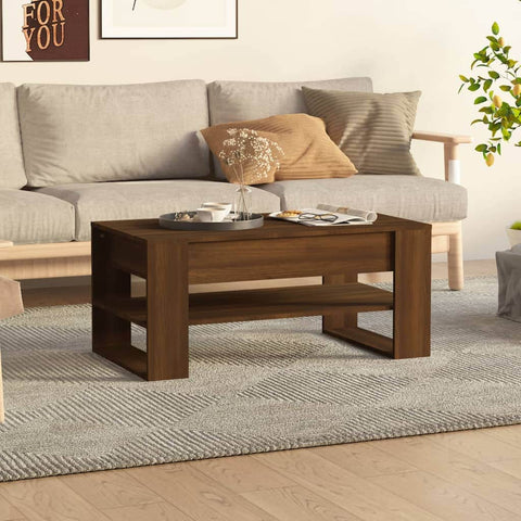 Coffee Table Brown-Oak Engineered Wood