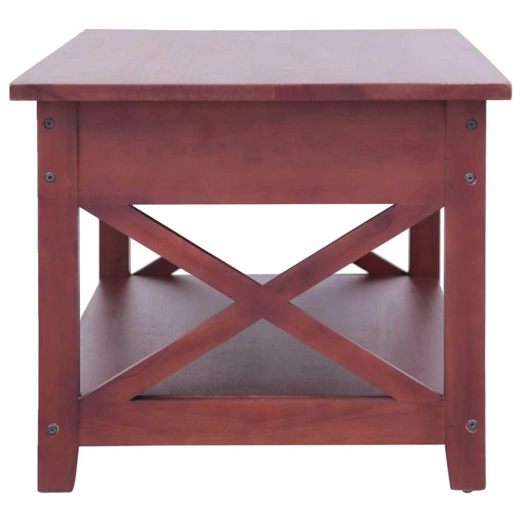 Coffee Table Brown Solid Mahogany Wood