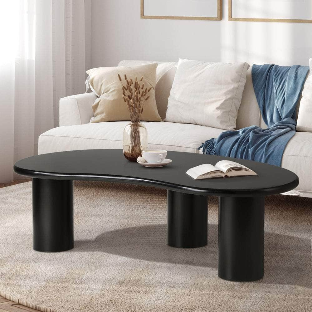 Coffee Table Cafe Desk Irregular Black