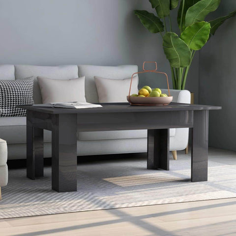 Coffee Table High Gloss Grey  Chipboard