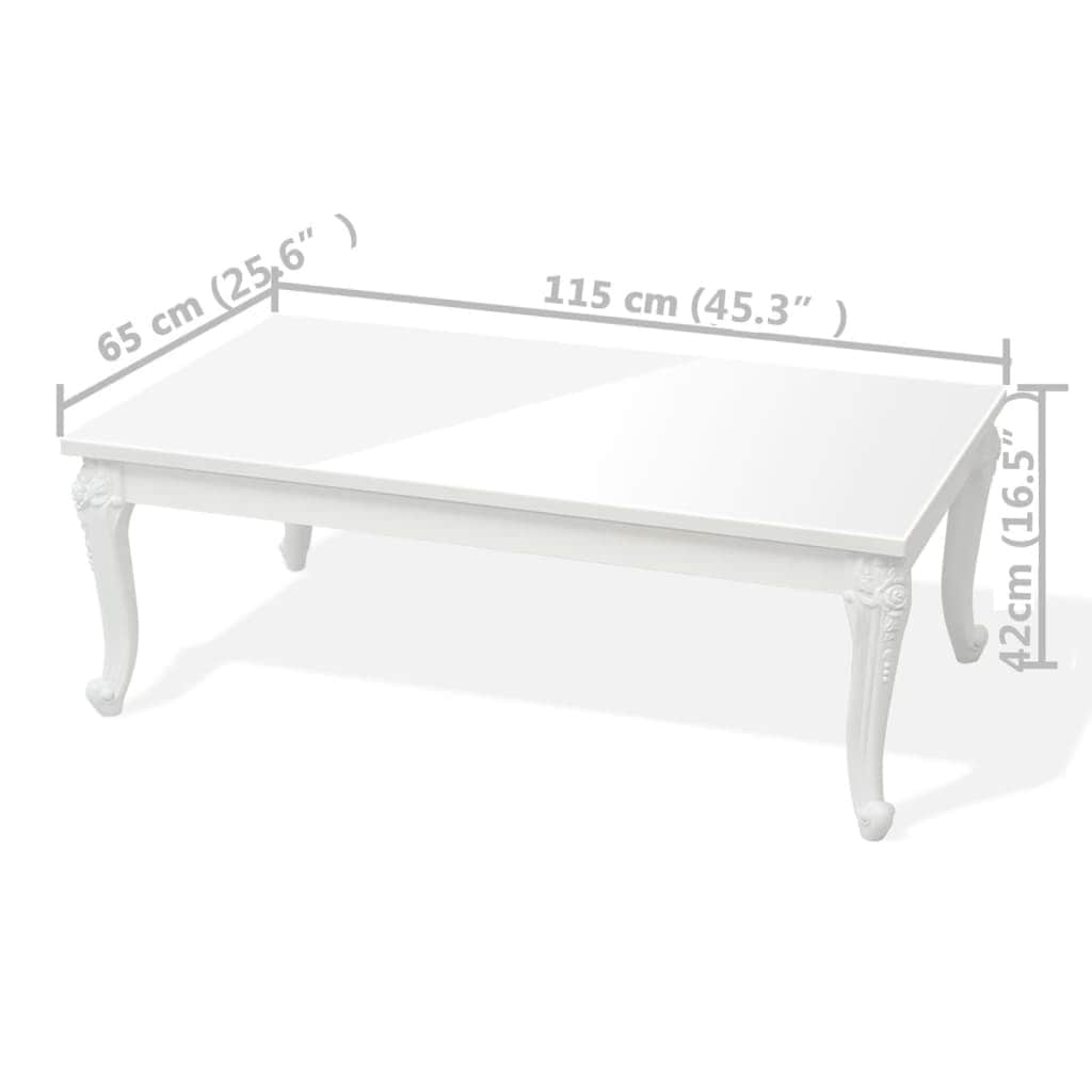 Coffee Table  High Gloss White