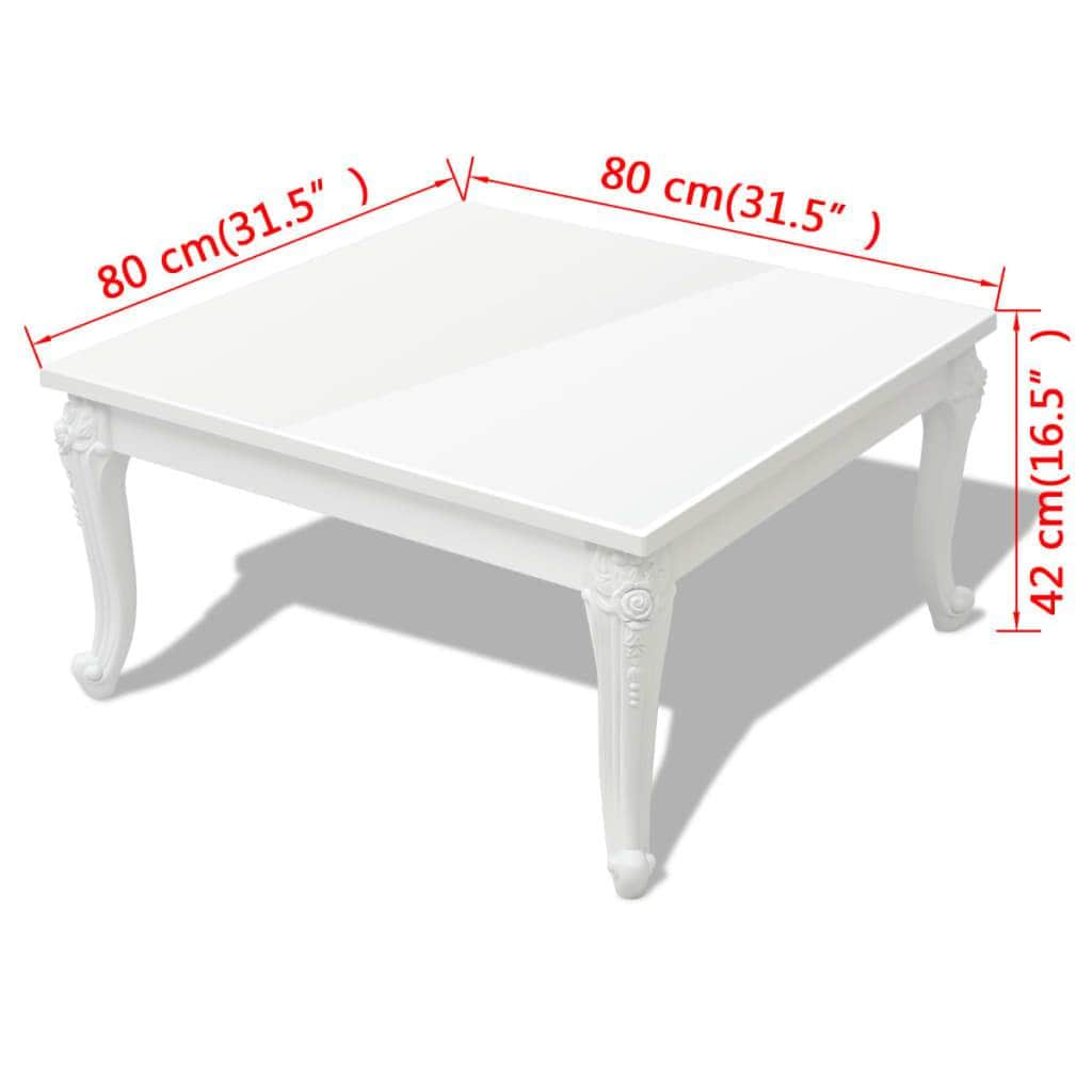 Coffee Table High Gloss - White