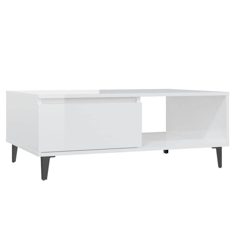 Coffee Table High Gloss White - Engineered Wood