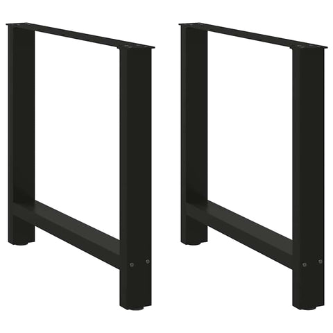 Coffee Table Legs Black 2 pcs Steel