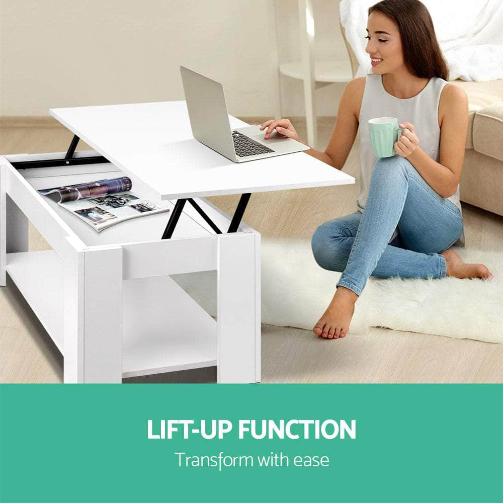 Coffee Table Lift-Top Coffee Table White