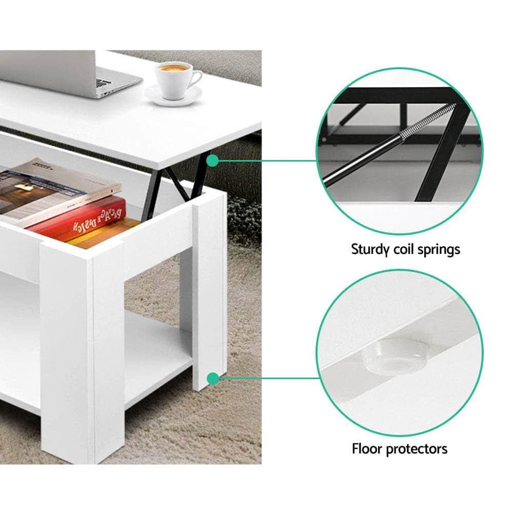 Coffee Table Lift-Top Coffee Table White