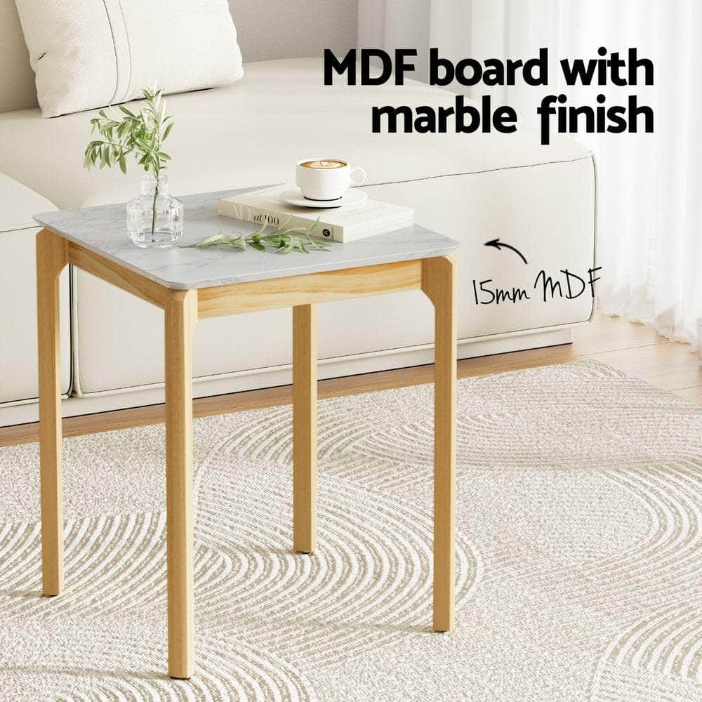 Coffee Table Marble Effect Square