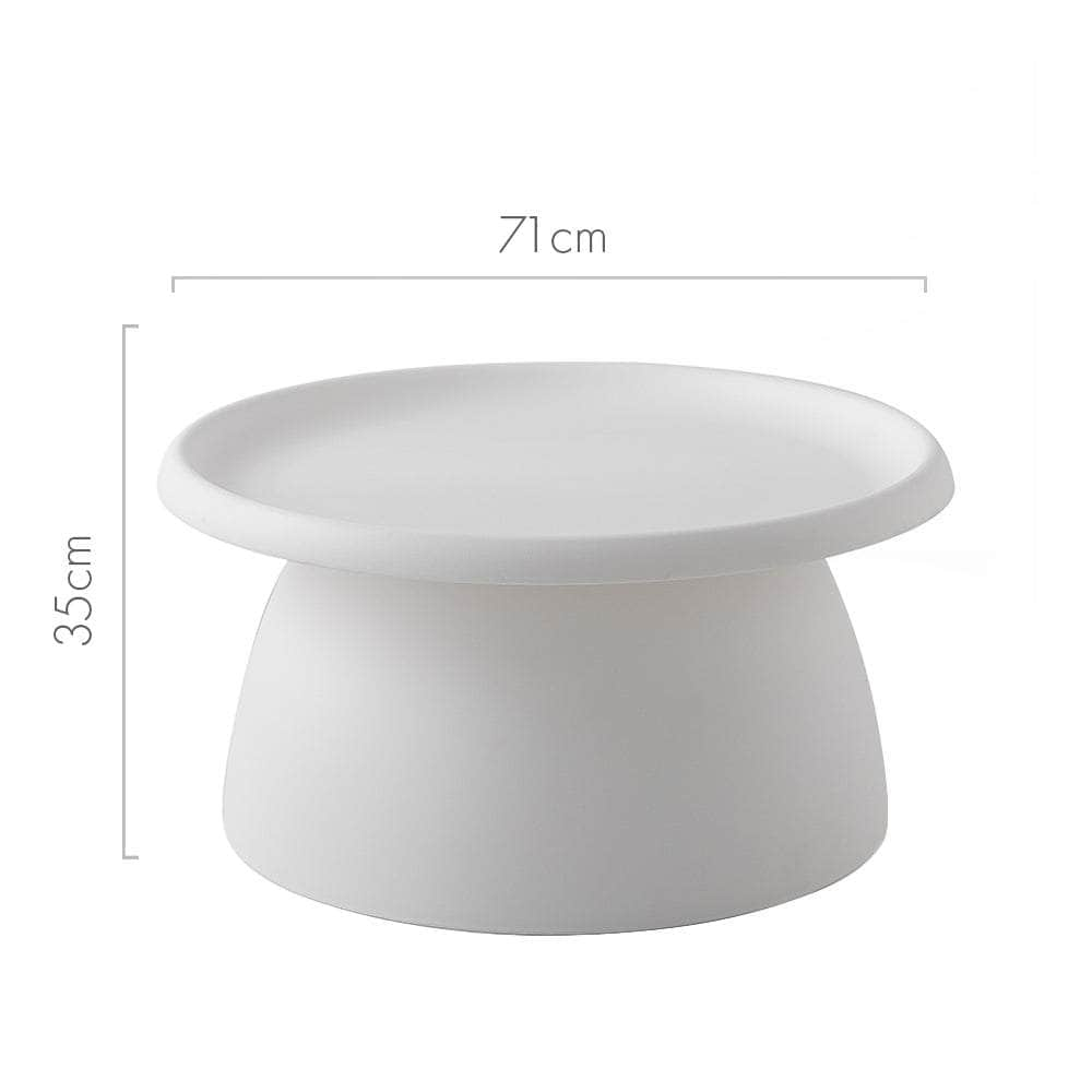 Coffee Table Mushroom Nordic Round Large Side Table 70CM WH/GR/YE/PK/GY/RD